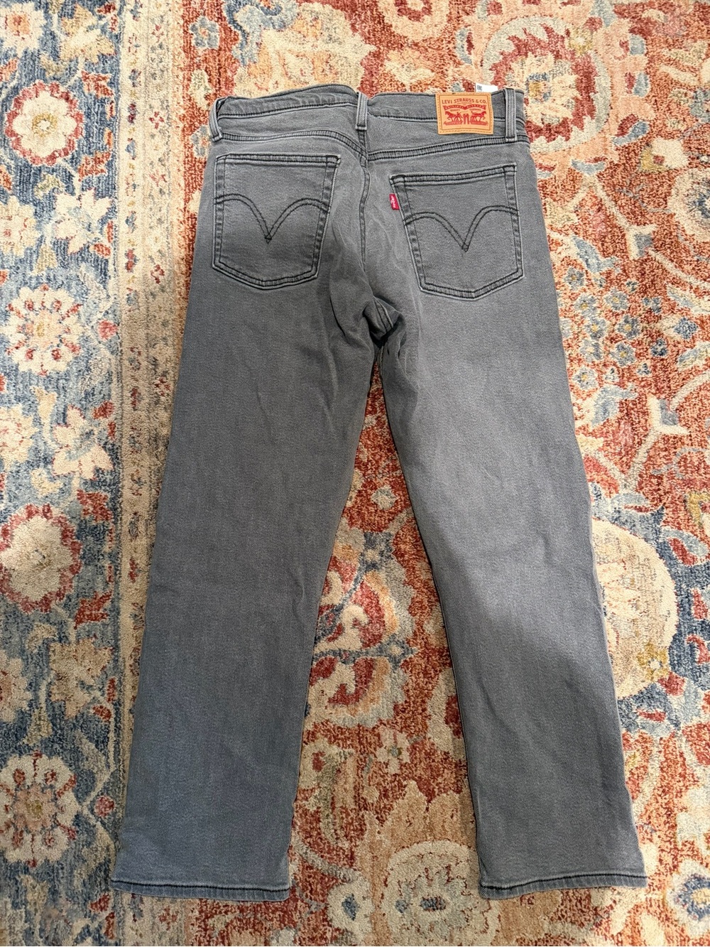 Levi's Women's Gray Straight-Leg Jeans